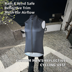 Chaleco de Ciclismo Personalizable para Hombre, con Cinta Reflectante, Impermeable, Cortavientos, de Malla, Alta Visibilidad, 100% Poliéster, Impresión Digital - Product Image 2