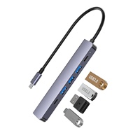 Accessoires de vente chauds station d'accueil OEM ODM, adaptateur USB C 6 en 1 avec adaptateur HDMI 4K pour ordinateur portable