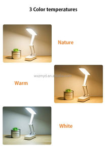 مصباح مكتب محمول للقراءة بتقنية LED لحماية العين، قابل لإعادة الشحن عبر USB، إضاءة ليلية قابلة للتعتيم بثلاث درجات حرارة لونية، مصباح طاولة قابل للطي - Product Image 6