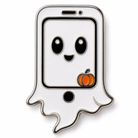 En gros, Pin's en émail souple pour Halloween, en métal, en forme de téléphone, avec motifs fantôme, citrouille, bonbon, personnalisable avec logo, cadeau Kawaii