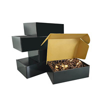 Boîte d'expédition pliable en carton ondulé avec impression de logo personnalisée, finition mate, pour emballage de parfum, recyclable