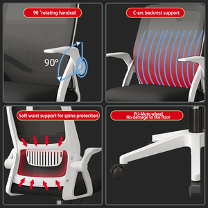 Charmount Modern Factory Direct Sales Office <b>Chair</b> Headrest Adjustable Height Mesh Swivel Conference for Home Computer Use CT-OF - Product Image 2