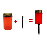 OEM ODM Bougie de sépulture éternelle cimetière étanche Bougies de sépulture en plastique sécurité religion jésus lumière LED