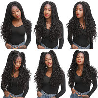 Nouveautés en gros : Perruques Rasta Bohèmes à dentelle frontale, bouclées, tressées style cornrow, avec fausses locks et dreadlocks