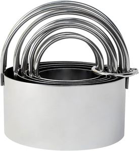 Custom 8-Piece Eco-Friendly <b>Cookie</b> Cutter Pastry Mold <b>Tool</b> Stainless Steel Round Donut & Biscuit Cutters with Handle - Product Image 3