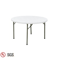 Tables rondes pliantes en plastique directes d'usine table pliante blanche extérieure de restaurant pour le mariage de partie