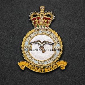 ตราปักลายลูกไม้คุณภาพสูง RAF FIGHTER SQD แบบเย็บติดบนผ้า ดีไซน์หรูหราทรงกลม สำหรับเสื้อผ้า - Product Image 2
