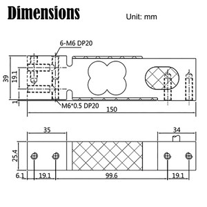 Plc320 800kg sản xuất hàng loạt shear Beam thang máy <span class=keywords><strong>Load</strong></span> <span class=keywords><strong>cell</strong></span> Force <span class=keywords><strong>Sensor</strong></span> - Product Image 3