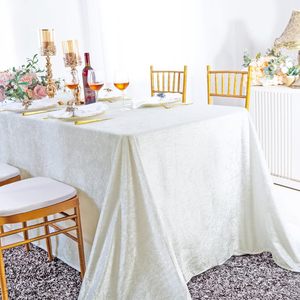 90*156 pollici <span class=keywords><strong>verde</strong></span> smeraldo schiacciato tovaglia di velluto rettangolare tovaglia <span class=keywords><strong>per</strong></span> la decorazione di nozze - Product Image 4