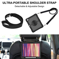 Coque robuste antichoc pour tablette iPad Air 13 M2 M3 M4 avec support rotatif et dragonne, idéale pour usage professionnel (OEM/ODM B2B)