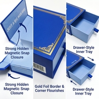 Boîte cadeau de luxe à fermeture magnétique personnalisée pour ensemble de soins masculins, emballage en carton rigide avec logo en feuille d'or, petit cadeau