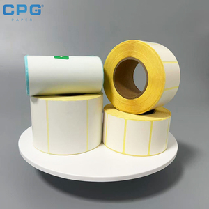 กระดาษสติกเกอร์แบบม้วนสำหรับพิมพ์ความร้อน ขนาด 57x55 มม. แบบเปล่า รับผลิตตามสั่ง ขายส่งโดยตรง สำหรับใบส่งของและใบสั่งซื้อ - Product Image 1