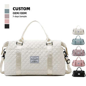 Bolsa de Gimnasio Multifuncional de Nailon Personalizada, Bolsa de Viaje Acolchada con Cierre de Cremallera y Patrón de Cinturón para Yoga y Deportes - Product Image 1