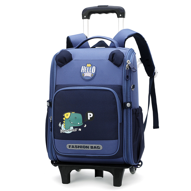 Sac bleu foncé avec 2 roues