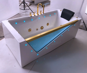 Jacuzzy Extérieur Bain à remous sexy Baignoires de spa de massage Jacouzi Baignoire de trempage japonaise Baignoire rectangulaire - Product Image 6