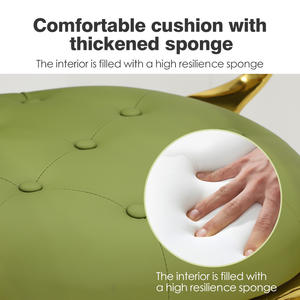 เก้าอี้ตัดผมทรงหรูหรา โครงสีทอง ดีไซน์ทันสมัย ปรับเอนได้ หมุนได้ สีเขียว สำหรับ<span class=keywords><strong>ร้าน</strong></span>ตัดผมมืออาชีพ - Product Image 6