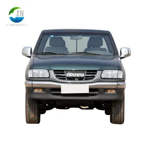 Low price china isuzu stock gasoline pickup trucks 4x2 long wheel base mini cargo truck T17 double cabs pickup in stock for sale