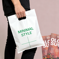 Sacs de remerciement pour les commerçants : sacs en plastique avec poignées pour magasins, boutiques, vêtements, cadeaux d'affaires