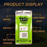 Lampe LED d'urgence alimentée par l'eau salée, portable, sans batterie, lumière de survie pour le camping, la randonnée, les pannes de courant