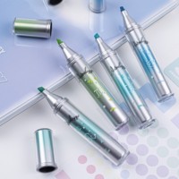 Assortiment de 12 stylos de surligneur esthétique à pointe biseautée surligneurs mignons aux couleurs douces avec baril rétro