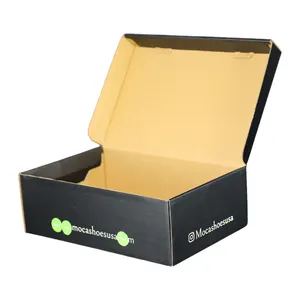 靴の包装のためのカスタムロゴシンプルなクラシックデザインの服の郵送段ボール配送ボックス