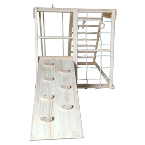 Outdoor wooden children climbing frame kids indoor climbing frames wood frame