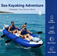 Kayak gonflable pliable et portable, canoë gonflable en PVC de qualité commerciale pour parcs aquatiques et locations de plage