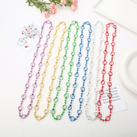 Meistverkaufte Mädchen-Halskette mit modischen Diamanten und Perlen, 6-teiliges Set, Kunststoffperlen-Halskette, geeignet für Dekoration bei Feiertagsfeiern