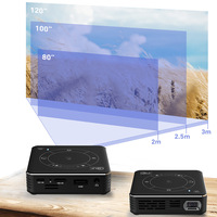 CatVision P09 II 1080P Mini projecteur DLP Android 9.0 Décodage 4K Contrôle tactile WiFi double bande 2G+32G Portable