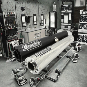 Brock Moto 消音器通用钢制黑色排气管适用于本田 CB300R <span class=keywords><strong>CM300</strong></span> CB300 CB400 CBR650 CB650F 全新状态 - Product Image 3