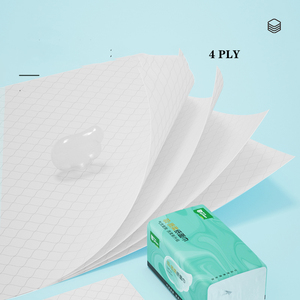 Bột gỗ thô mô mặt 2 3 <span class=keywords><strong>4</strong></span> ply mô mềm giấy mặt, biểu tượng tùy chỉnh, không tẩy trắng, trắng, mô mặt ướt - Product Image 2