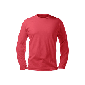 Camiseta de Manga Larga para Hombre, Color Sólido, Corte Regular, Algodón Suave, Informal, Básica, para Uso Diario - Product Image 1