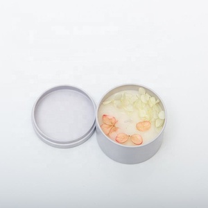 高級プライベートラベルカスタム装飾クリスタルティンドライフラワー香りキャンドルロゴ付き - Product Image 4