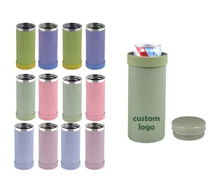 20oz 3-in-1 Insulated Can Cooler Stainless Steel Vacuum Flask Straight Tumbler