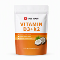 Fabricant de compléments alimentaires sur mesure, capsules molles de vitamine D3K2 pour adultes, favorisent la santé des os, vitamines en gros, capsule OEM