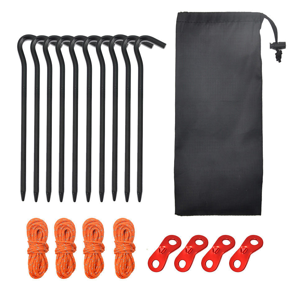 10 clous rouges, 1 sachet de 4 cordes, 4 doubles paupières