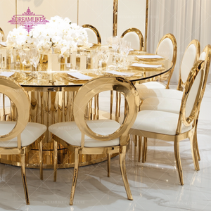 <span class=keywords><strong>Table</strong></span> de mariage <span class=keywords><strong>ronde</strong></span> élégante <span class=keywords><strong>en</strong></span> <span class=keywords><strong>verre</strong></span> miroir doré <span class=keywords><strong>en</strong></span> acier inoxydable, mobilier d'extérieur pour hôtel, <span class=keywords><strong>table</strong></span> à <span class=keywords><strong>manger</strong></span> à louer avec base métallique - Product Image 3
