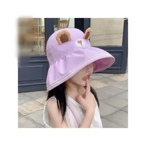 Высококачественная летняя уличная Защитная Солнцезащитная шляпа для младенцев и детей с широким ободком
