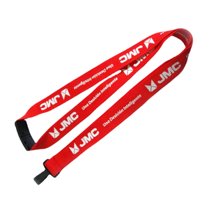 Custom Logo RPET Red <b>Polyester</b> <b>Lanyard</b> Bamboo Fiber Thermal Transfer Printing Neck Straps for Employee ID Badge - Product Image 1