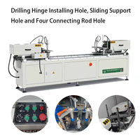 Machine de perçage à charnières OUWO haute précision à têtes multiples avec pédale pour machines à portes et fenêtres en aluminium