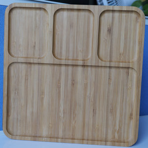 Bamboo hotel <b>tray</b>, home snack plate, barbecue plate, salad plate, Japanese tableware, tea <b>tray</b>, <b>dinner</b> plate, fruit plate - Product Image 5