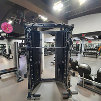 Máquina de Gimnasio Multifuncional de Hierro Comercial Iron Smith, Máquina de Ejercicios de Espuma Metálica para Fisicoculturismo, Entrenador de Fuerza para Hombros y Piernas