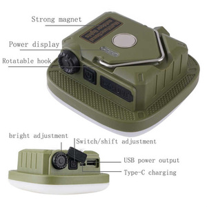 Bán Buôn Đa Chức Năng Loại C Sạc Vô Bước Mờ Trại Đèn Lồng Nam Châm Di Động Cắm Trại Đèn Ngoài Trời Ánh Sáng - Product Image 4