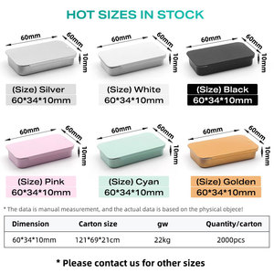 Caja de lata de embalaje de Metal <span class=keywords><strong>rosa</strong></span> de tamaño pequeño de 30ml para cajones rectangulares cosméticos Sqrare contenedor de Metal tarro lata - Product Image 2