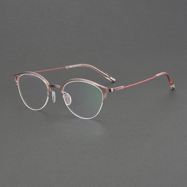 202514Fashionable Acetate Titanium Optical Glasses Frame Men's and Women's Screwless Eyeglasses with Patchwork Lens Style