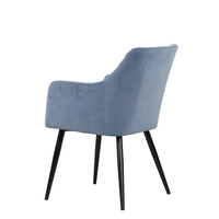 Chaise de salle à manger au design moderne et écologique, structure métallique, chaise de loisirs en velours, mobilier pour la maison, chambre, bureau à domicile, salon