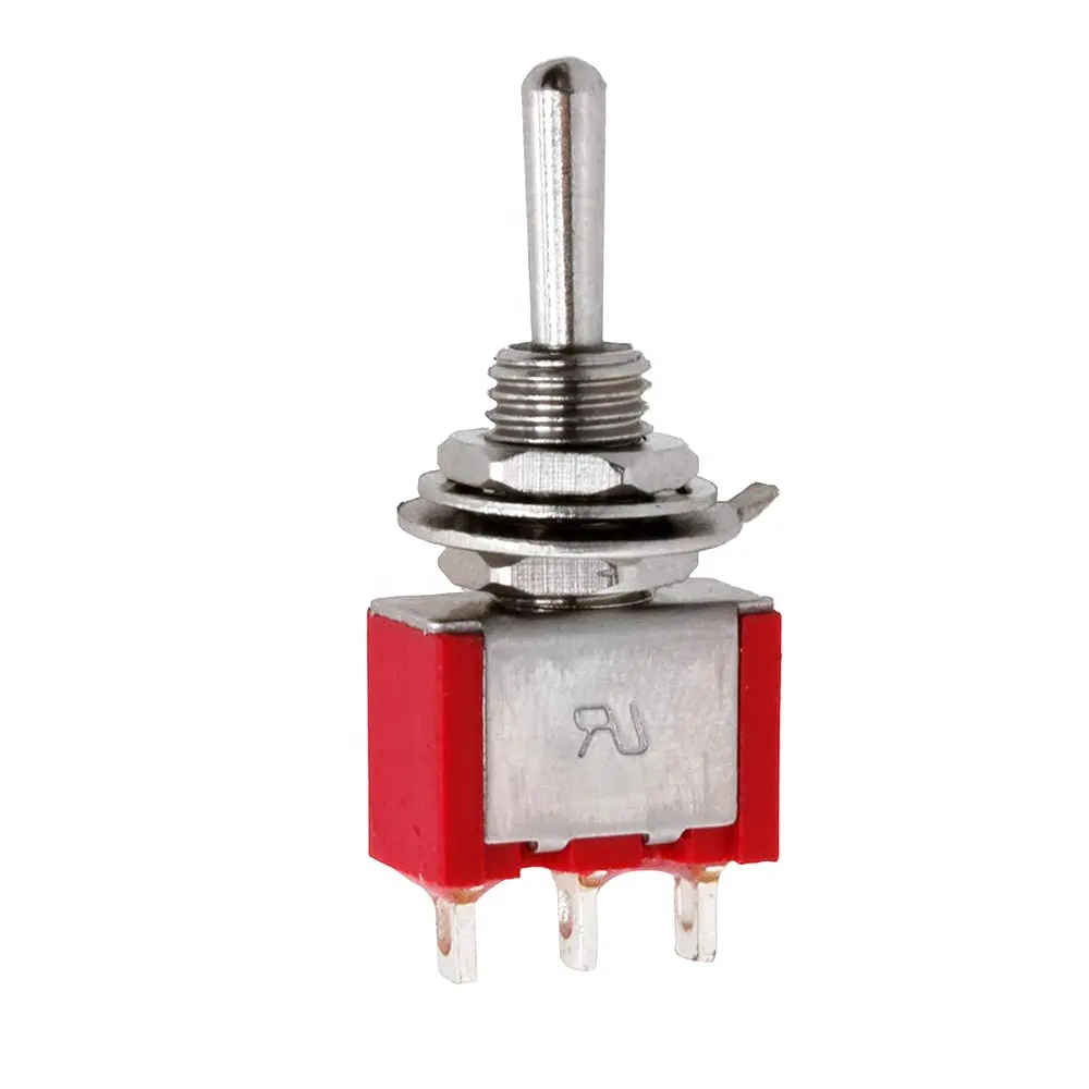 MTS-103R Red toggle switch SPDT 3 Position ON/OFF/ON