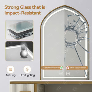 Turri Barber Shop Equipment Muebles Peluquería <span class=keywords><strong>Espejo</strong></span> Estación <span class=keywords><strong>Tocador</strong></span> <span class=keywords><strong>con</strong></span> luz LED <span class=keywords><strong>Espejo</strong></span> y cajones <span class=keywords><strong>para</strong></span> belleza - Product Image 3