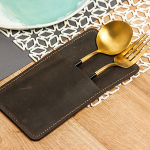 Bolsa para cubiertos de cuero PU estilo nórdico, elegante y ceremonial, para hoteles y restaurantes, estilo aristocrático. - Product Image 2