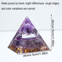 Kristallkugeln Amethyst Heilsteine Chakra Meditation Orgonit Orgon-Pyramide 5cm Glücksbringer Heimdekoration
